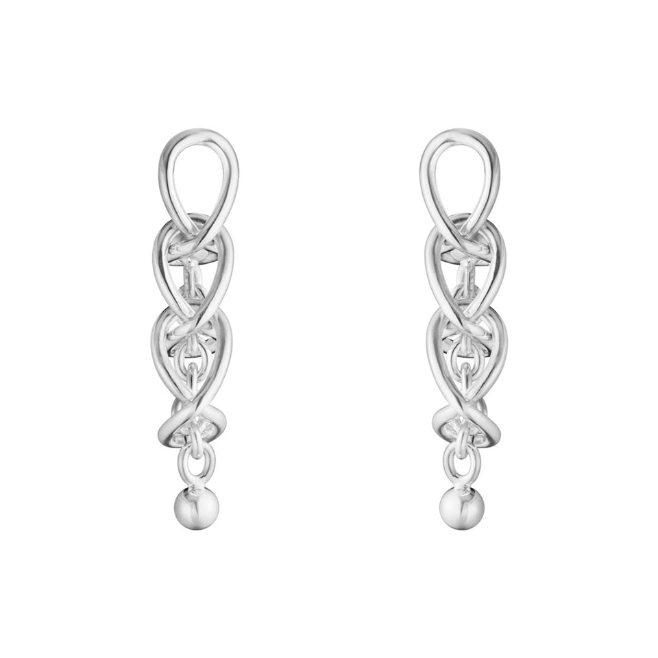  Georg Jensen Weft Sterling Silver Earrings at David M Robinson