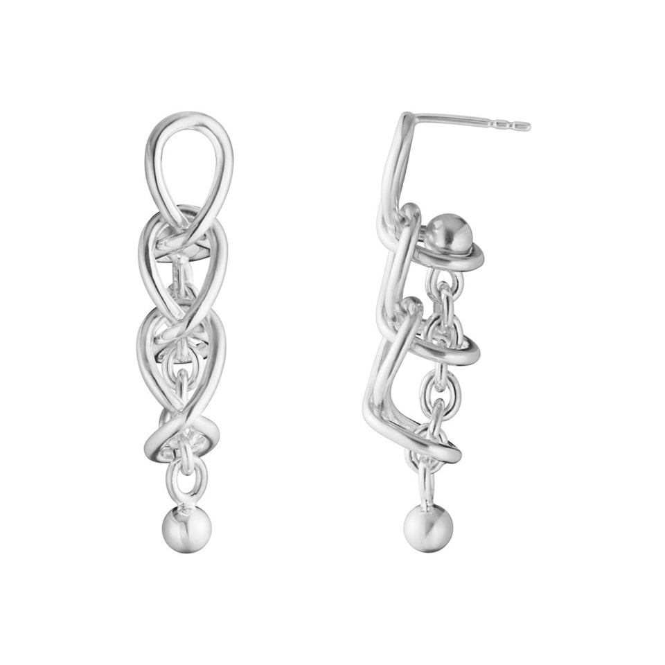  Georg Jensen Weft Sterling Silver Earrings at David M Robinson
