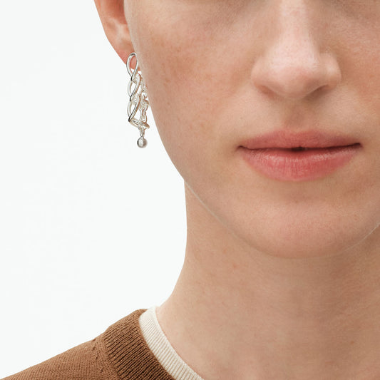  Georg Jensen Weft Sterling Silver Earrings at David M Robinson