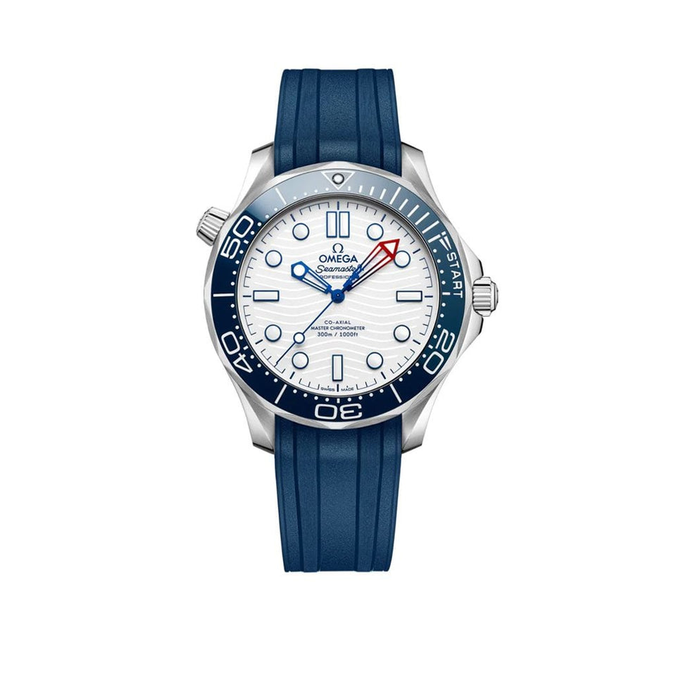 OMEGA Seamaster Diver 300M America's Cup Edition 42mm Watch O21032422004002 at DMR and the OMEGA Boutique Liverpool