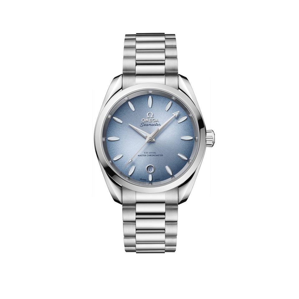OMEGA Seamaster Aqua Terra 150M Chronometer 38mm Watch O22010382003004 at DMR and the OMEGA Boutique Liverpool