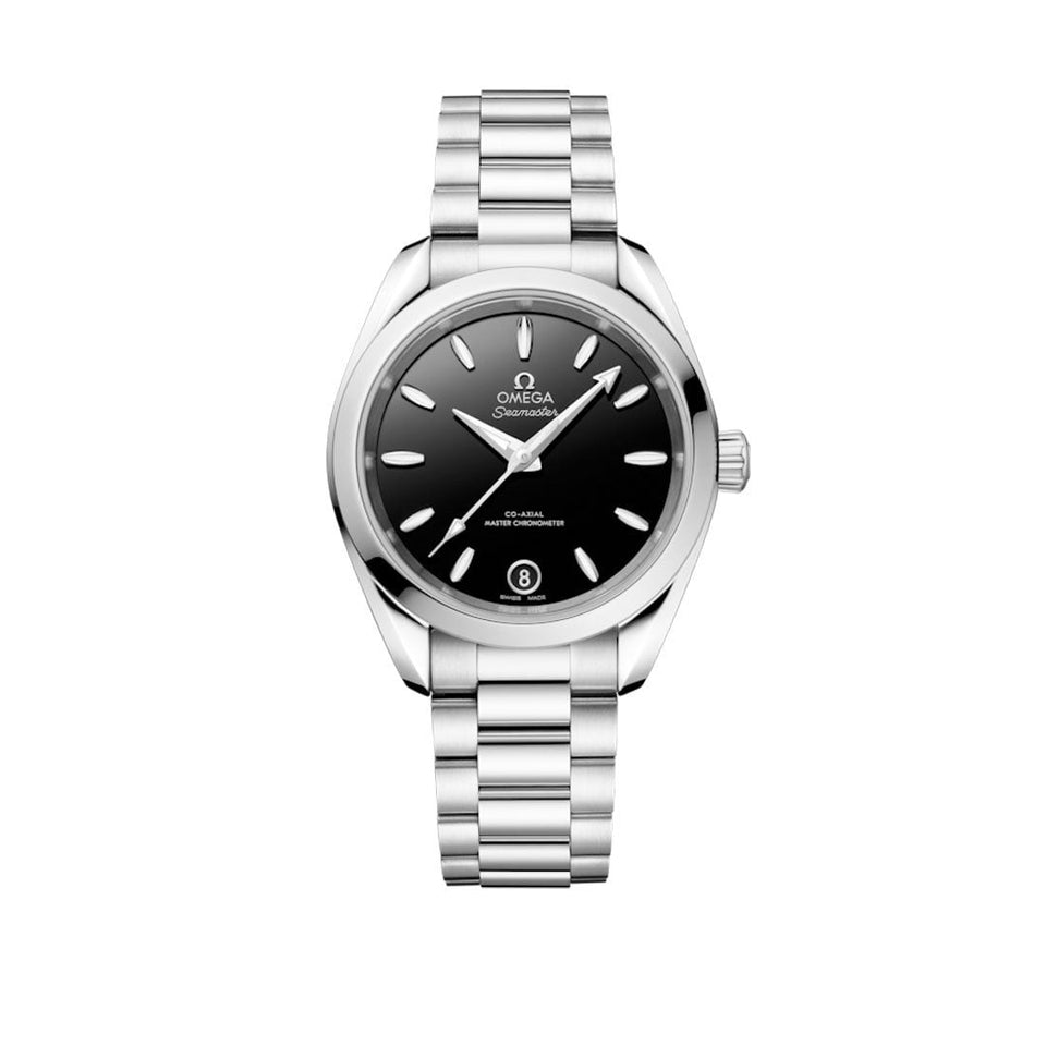 OMEGA Seamaster Aqua Terra 150m Steel Chronometer 34mm Watch O22010342001001 at DMR and the OMEGA Boutique Liverpool