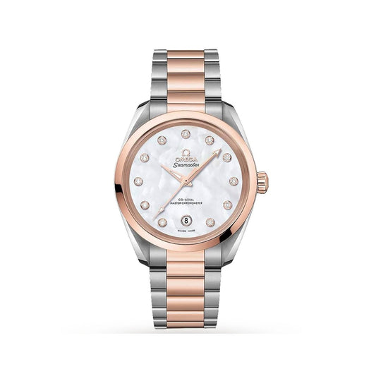 OMEGA Seamaster Aqua Terra Master Chronometer 34mm Watch O22020342052001 at DMR and the OMEGA Boutique Liverpool