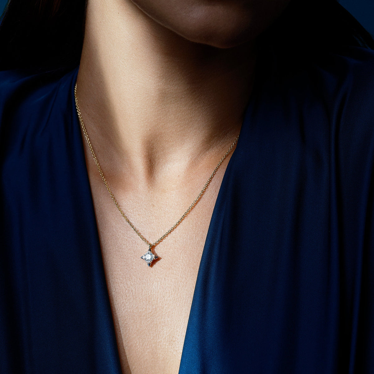 True North 18ct Yellow Gold Diamond Pendant