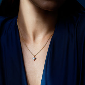 True North 18ct Yellow Gold Diamond Pendant