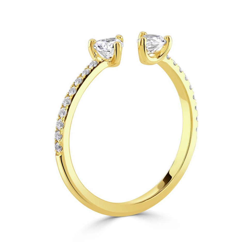 Ditto Yellow Gold Pear Shape Diamond Ring