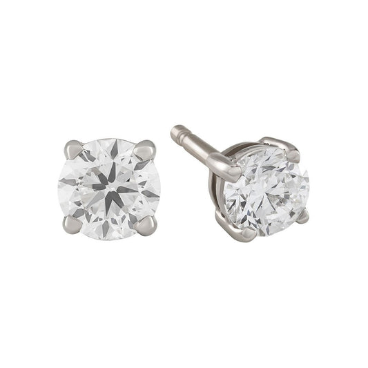 18ct White Gold Diamond Stud Earrings at DMR