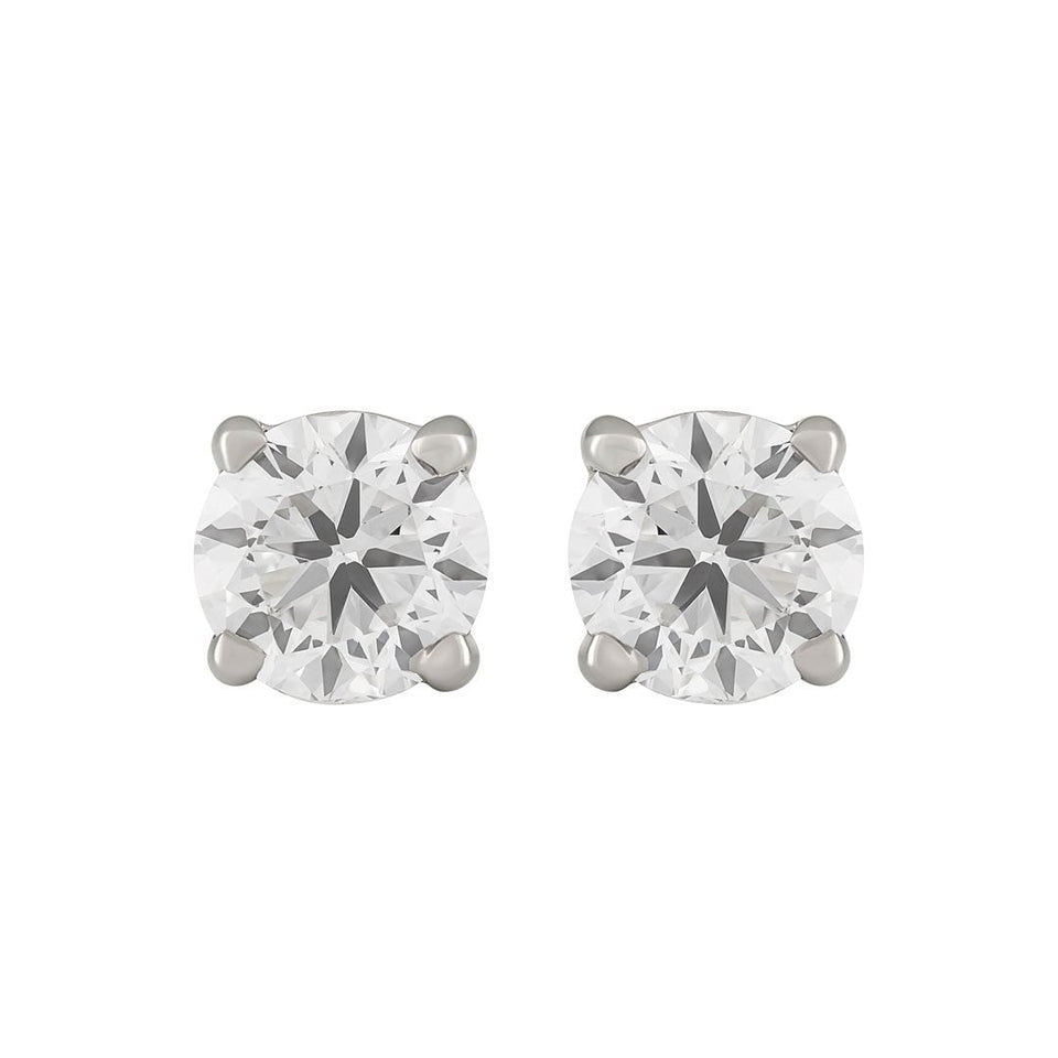 18ct White Gold Diamond Stud Earrings at DMR