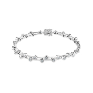 White Gold Double Row Diamond Bracelet