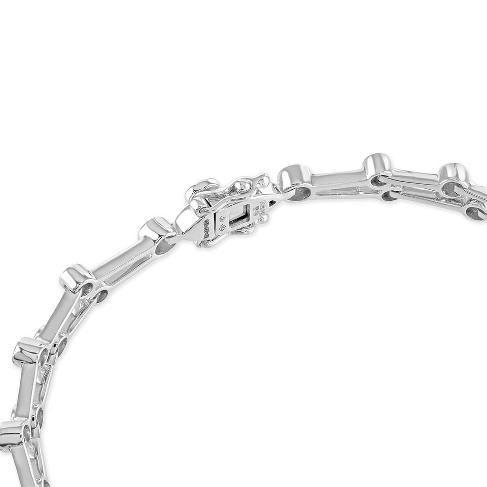 White Gold Double Row Diamond Bracelet