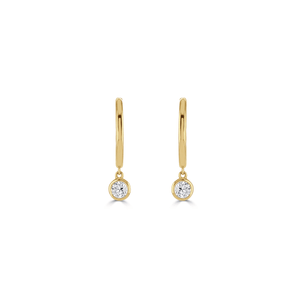 Elodie Yellow Gold Diamond Hoop Earrings
