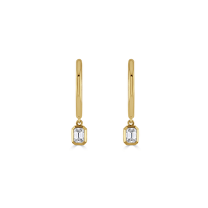 Cleo Yellow Gold Diamond Hoop Earrings