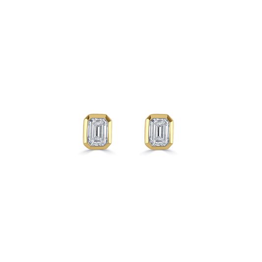 Cleo Yellow Gold Diamond Stud Earrings
