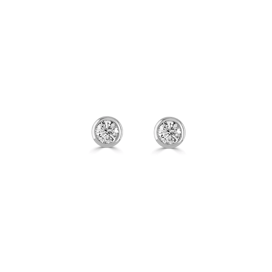 Elodie White Gold Diamond Stud Earrings
