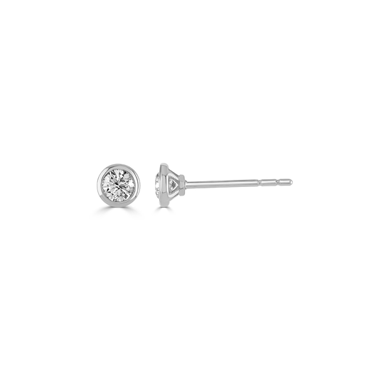 Elodie White Gold Diamond Stud Earrings