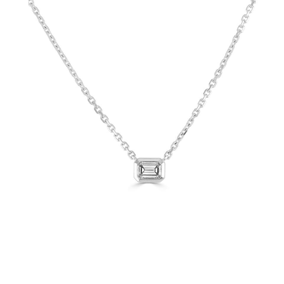 Cleo 18ct White Gold Diamond Pendant at David M Robinson