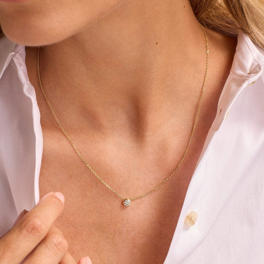Elodie Yellow Gold Diamond Pendant