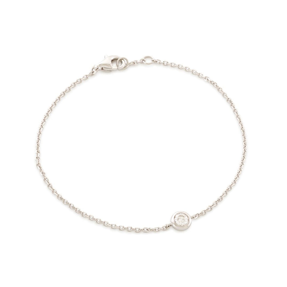 18ct White Gold Diamond Bracelet at David M Robinson