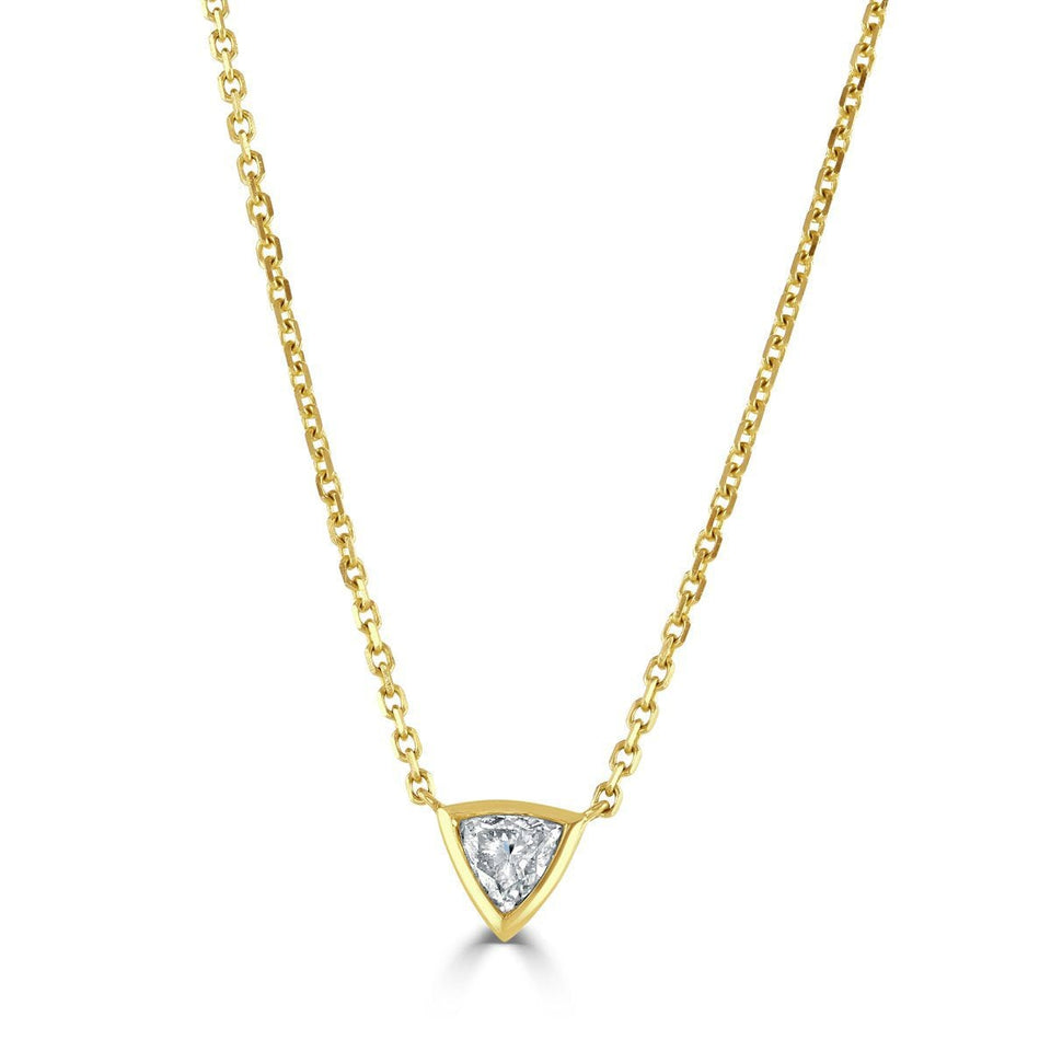 Contemporary Diamonds 18ct Yellow Gold Diamond Pendant at David M Robinson