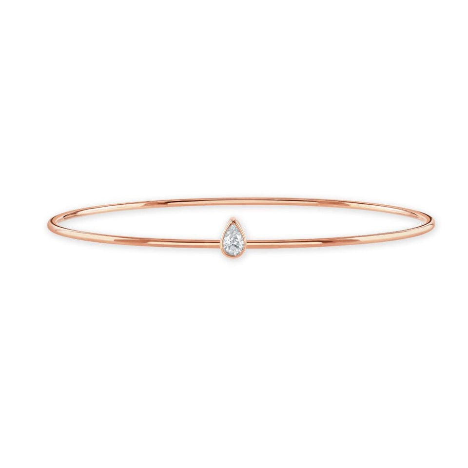 Diamond Classics Rose Gold Pear Cut Diamond Bangle at David M Robinson