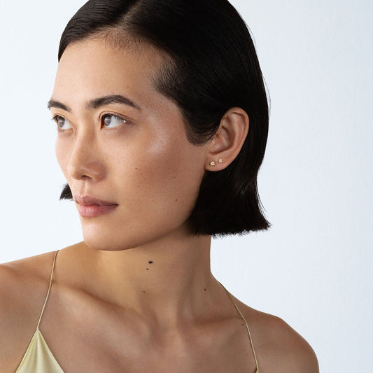 Mercy 18ct Yellow Gold Stud Earrings