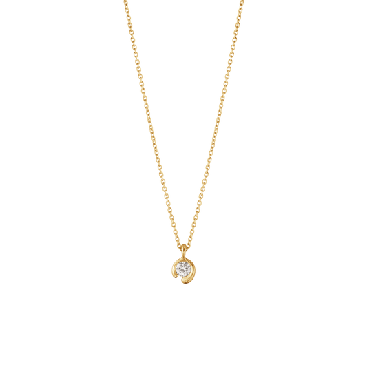 Mercy Yellow Gold and Diamond Pendant