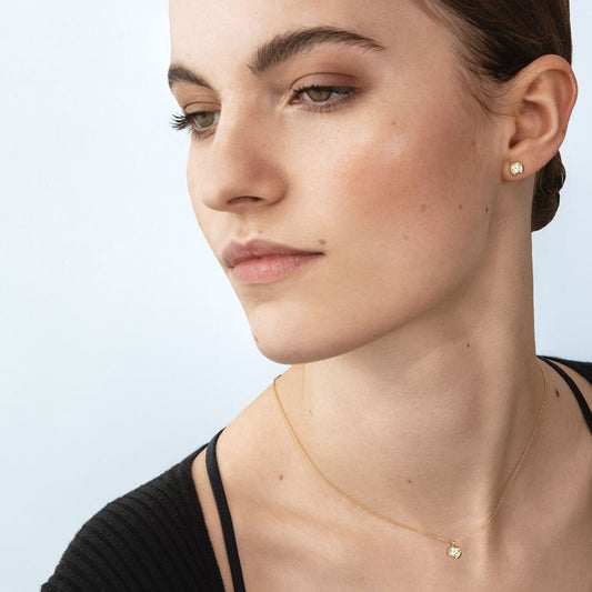 Mercy Yellow Gold and Diamond Pendant