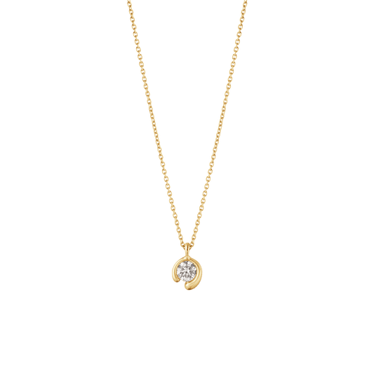 Mercy Yellow Gold and Diamond Pendant
