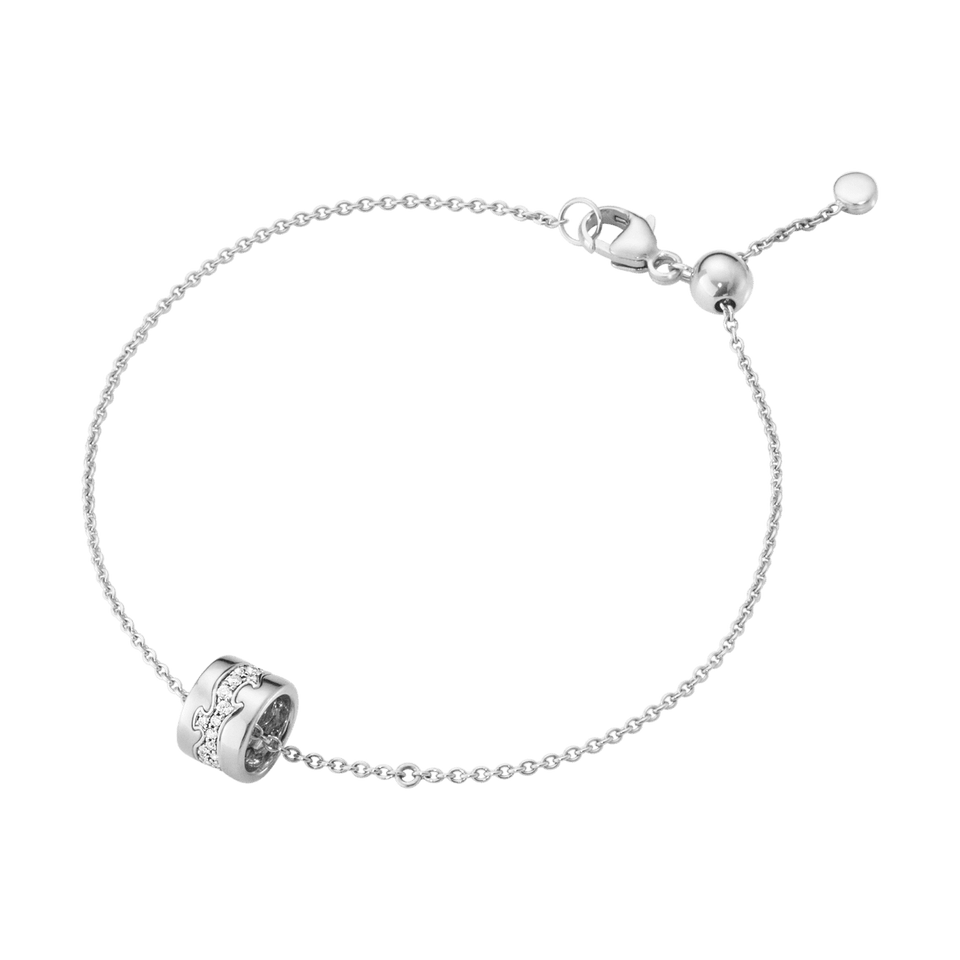 Georg Jensen Fusion 18ct White Gold and Diamond Bracelet at David M Robinson