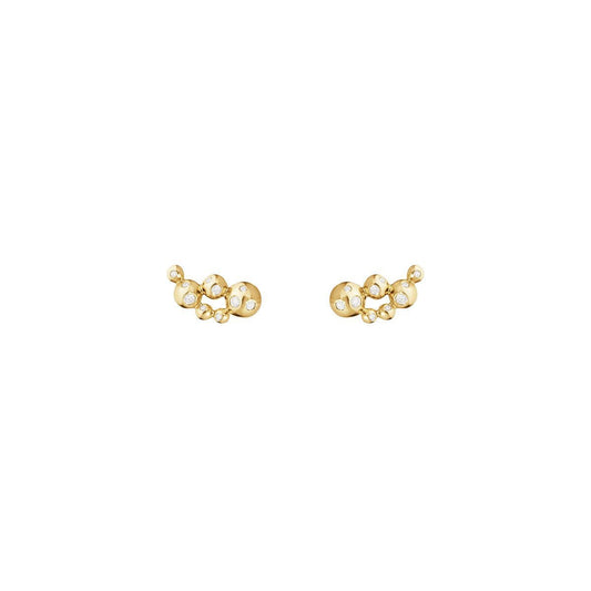 Moonlight Grapes Yellow Gold Ear Cuffs