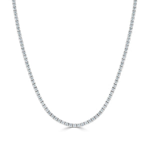 White Gold Round Brilliant Cut Diamond Flexi Line Necklace