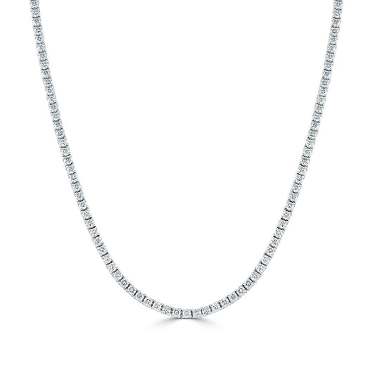 White Gold Round Brilliant Cut Diamond Necklace at David M Robinson