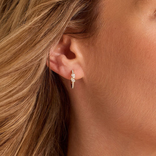 Diamond Hoop Earrings at DMR