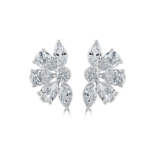 White Gold Diamond Earrings at David M Robinson