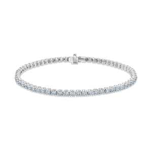 White Gold Round Brilliant Cut Diamond Tennis Bracelet