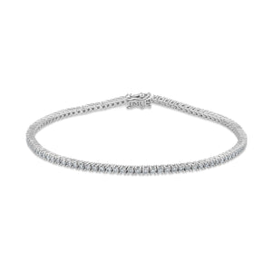 White Gold Round Brilliant Cut Diamond Tennis Bracelet