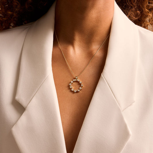 Hopscotch 18ct Yellow Gold 2.09ct Diamond Pendant at David M Robinson