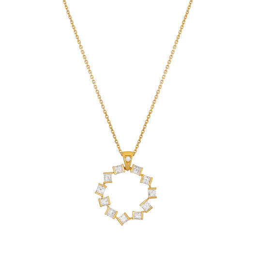 Hopscotch 18ct Yellow Gold 2.09ct Diamond Pendant at David M Robinson