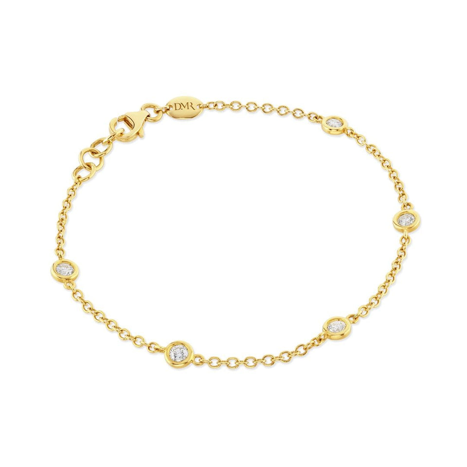 Day Diamonds 18ct Yellow Gold Spectacle Set Diamond Bracelet at David M Robinson