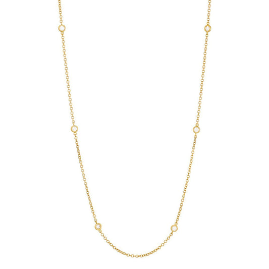 18ct Yellow Gold Diamond Necklace at DMR