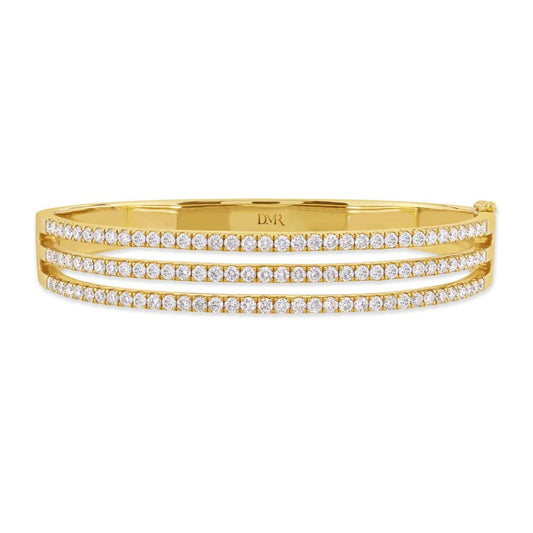 Yellow Gold Diamond Bangle at DMR