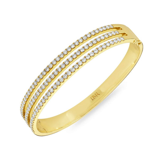 Yellow Gold Diamond Bangle at DMR