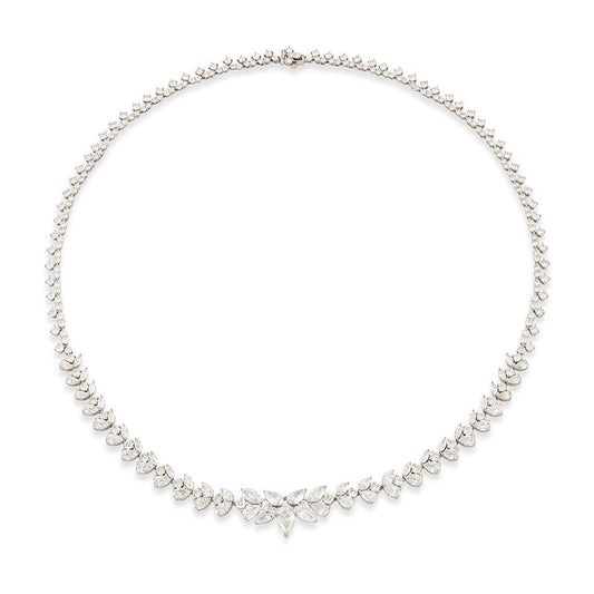 White Gold Diamond Necklace at DMR