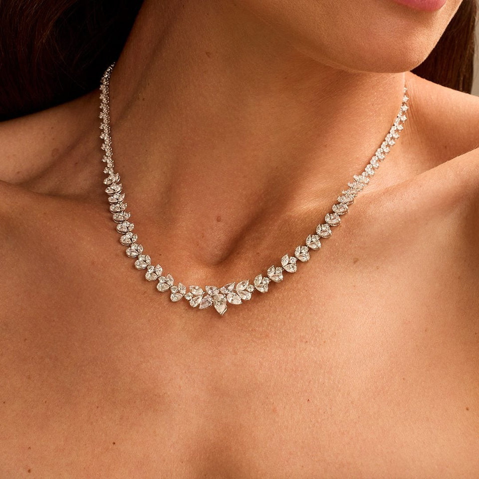 White Gold Diamond Necklace at DMR