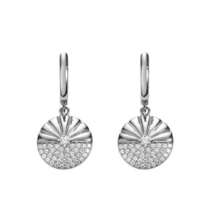 Alba White Gold Diamond Drop Earrings