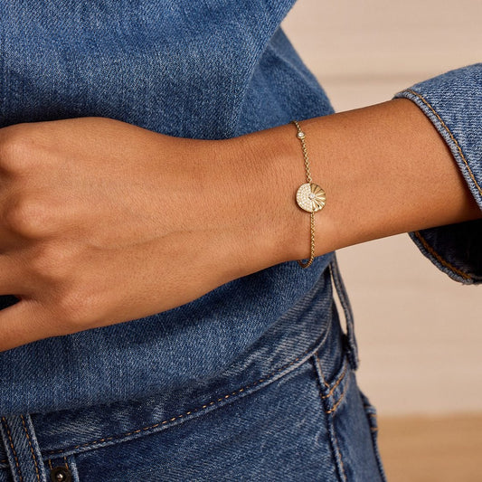 Alba Yellow Gold Diamond Bracelet at David M Robinson