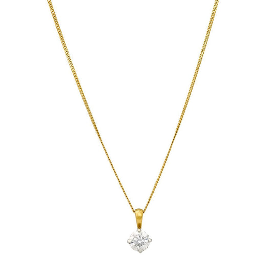 Yellow Gold Diamond Pendant at DMR
