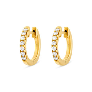 Diamond Classics Yellow Gold Diamond Hoop Earrings