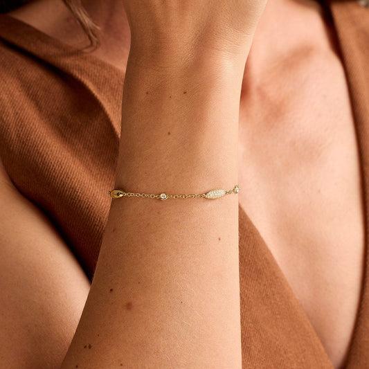 Amalfi Yellow Gold Pave Diamond Bracelet at DMR