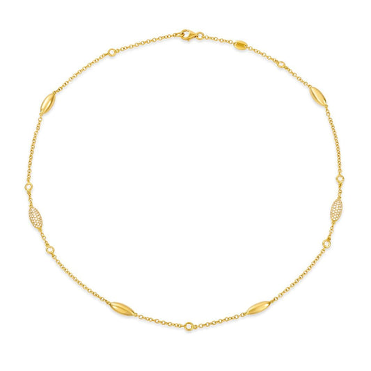 Amalfi Yellow Gold Diamond Necklace at DMR